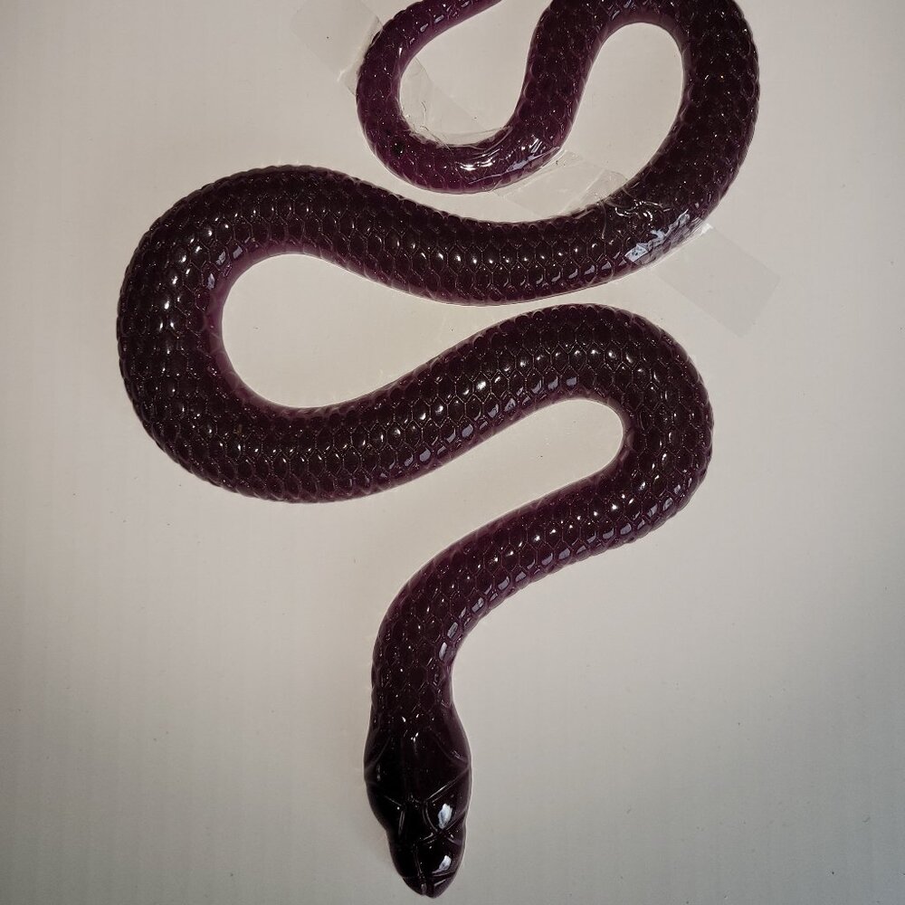 SNAKE winder PURPLE Resin Figurine NEW collectible animal reptile HANDMADE CAMP